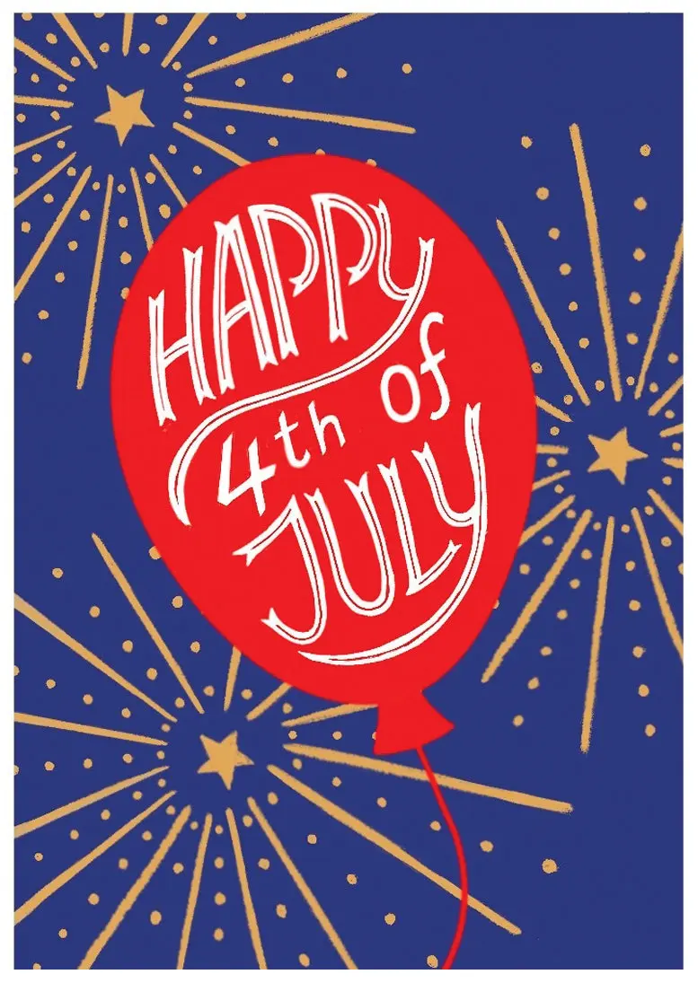4th of July Balloon Card