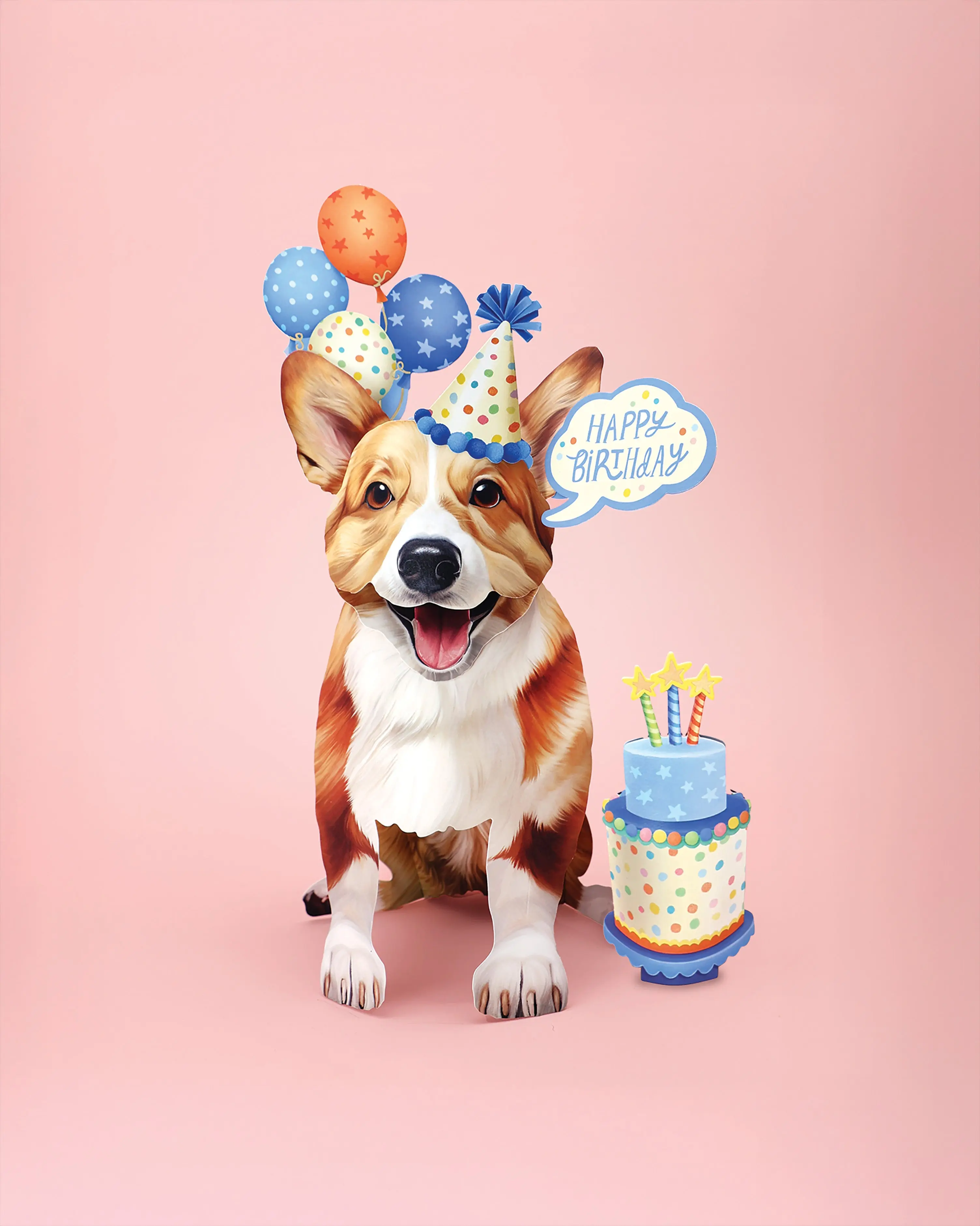 Birthday Corgi Pop-Up Card - Image 5