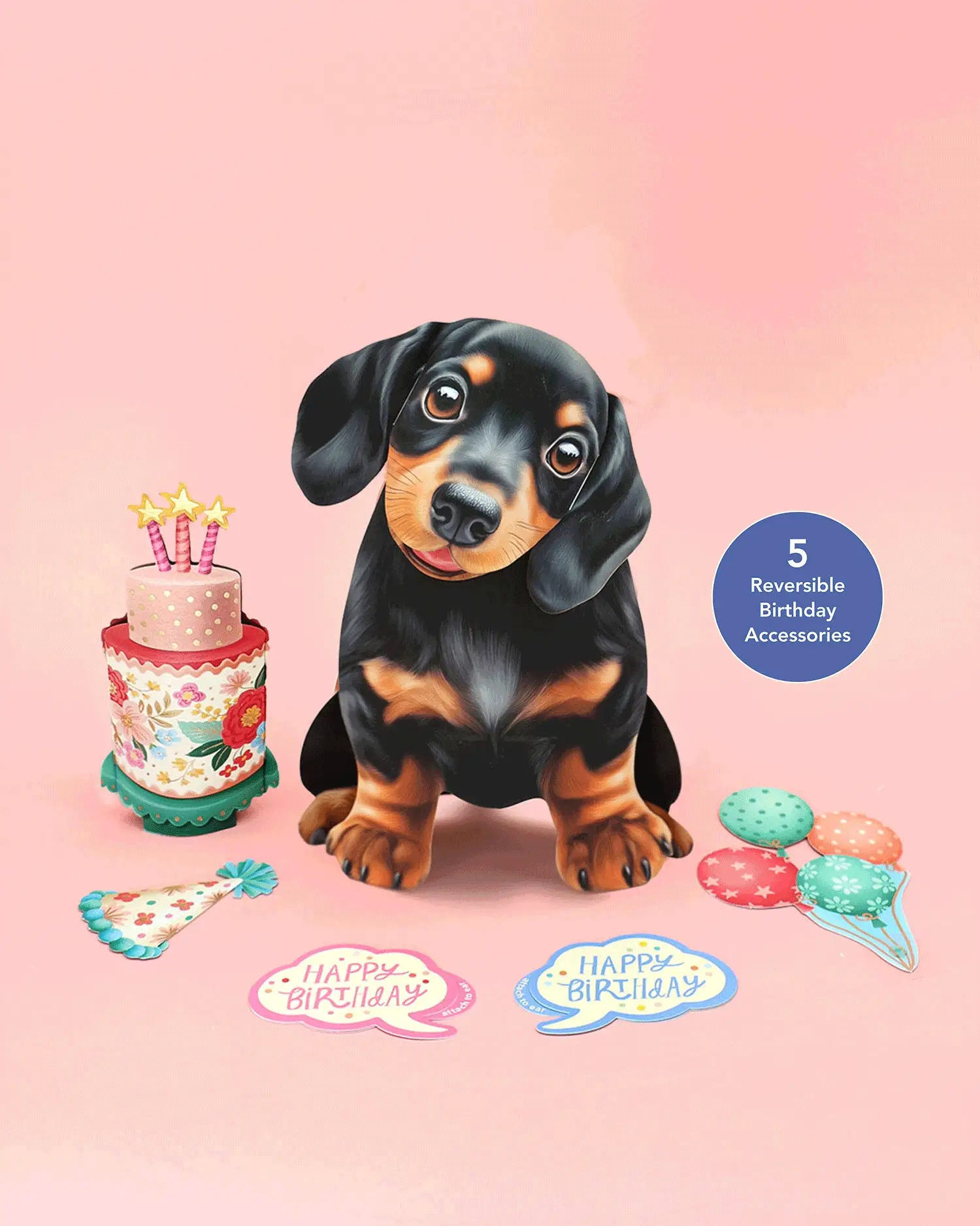 Birthday Dachshund Pop-Up Card - Image 2