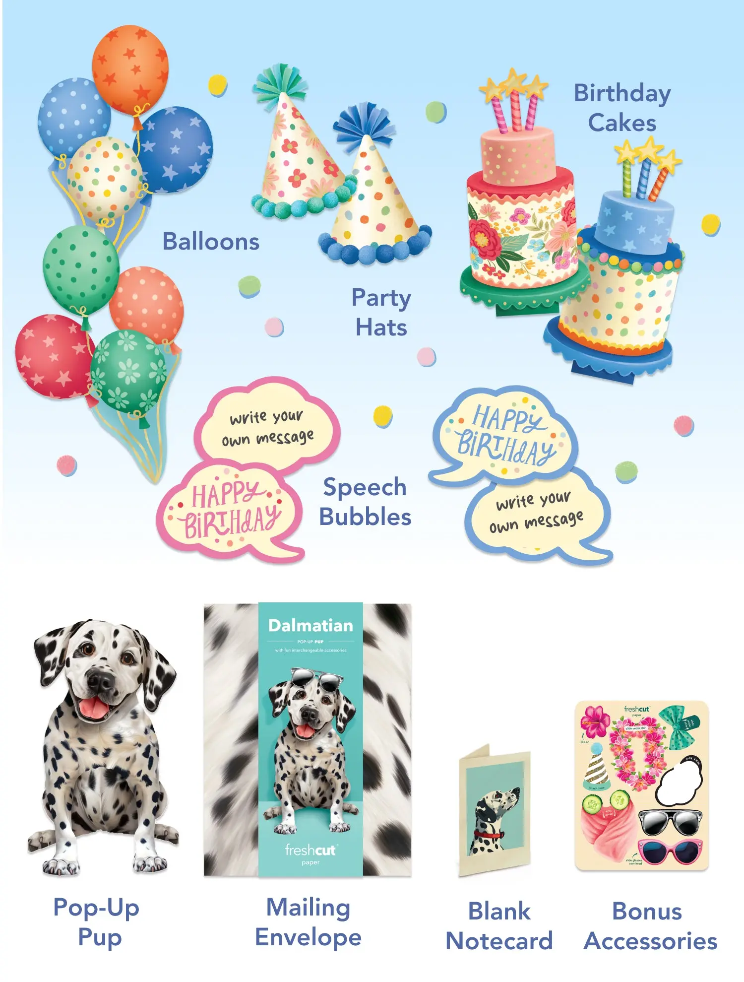 Birthday Dalmatian Pop-Up Card - Image 3