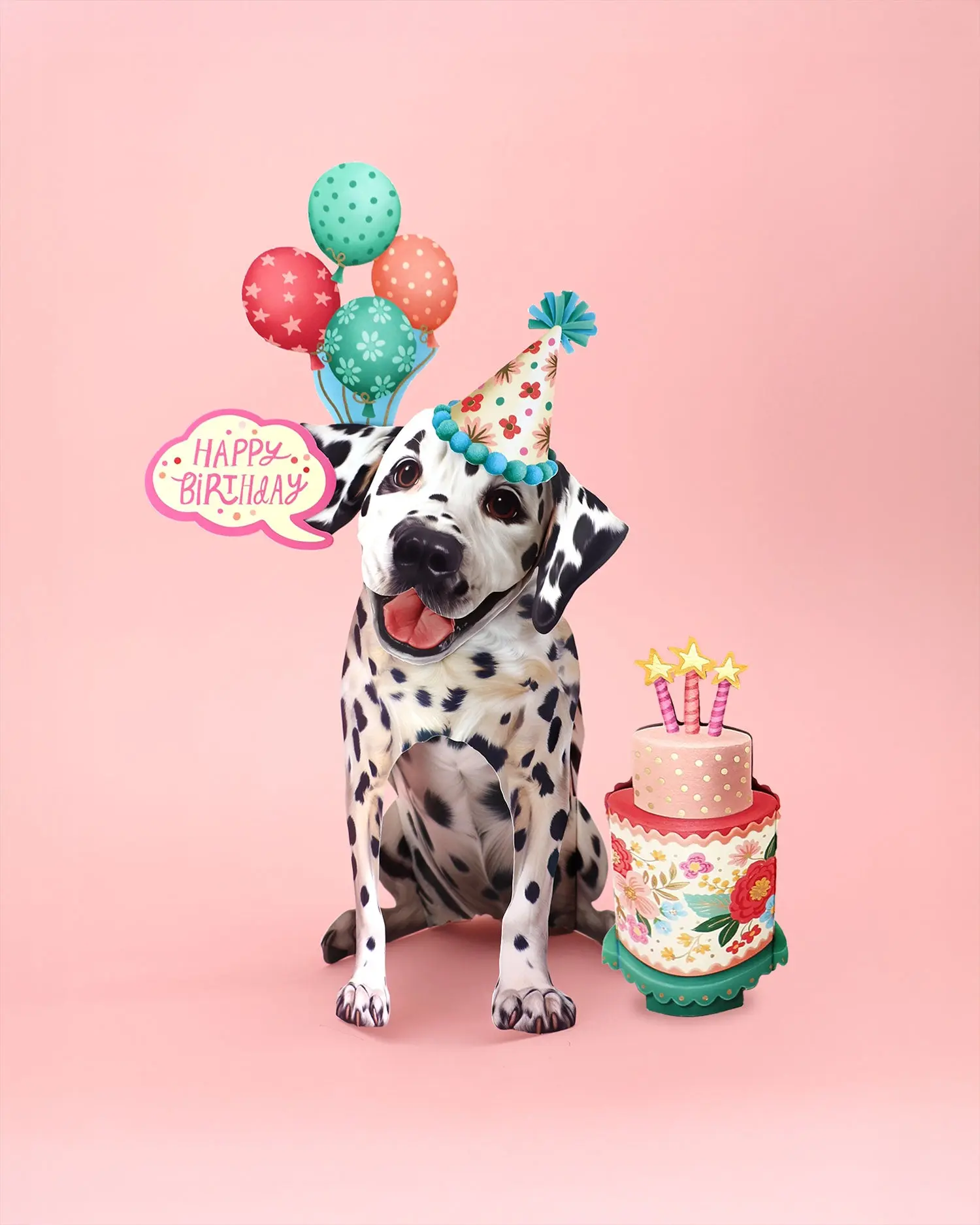 Birthday Dalmatian Pop-Up Card - Image 4