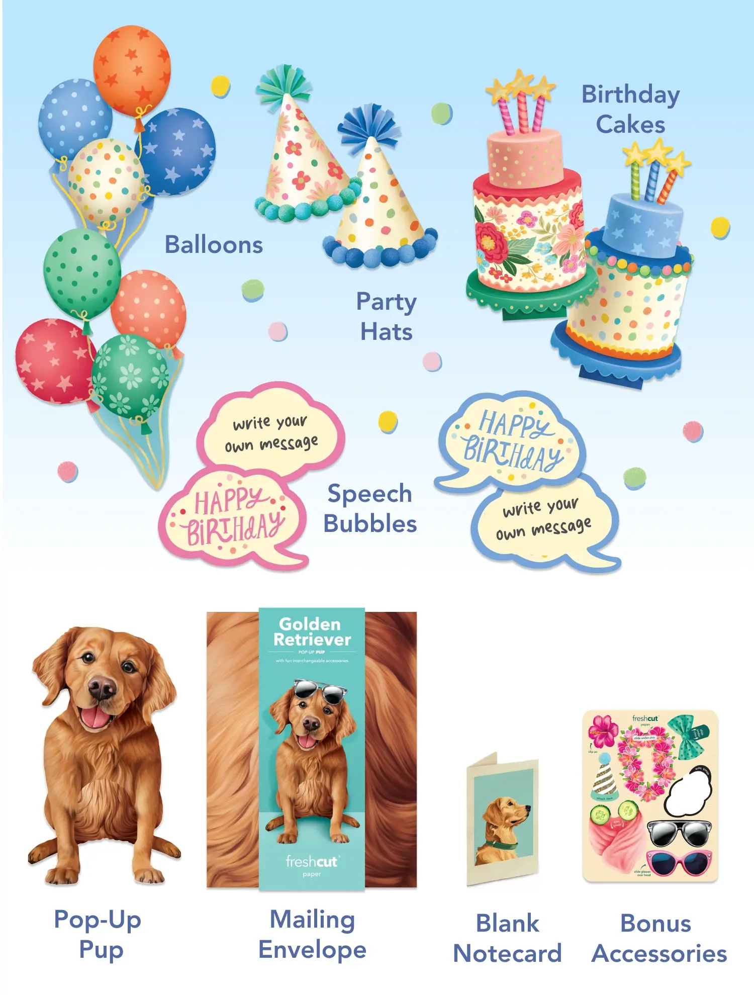 Birthday Golden Retriever Pop-Up Card - Image 4