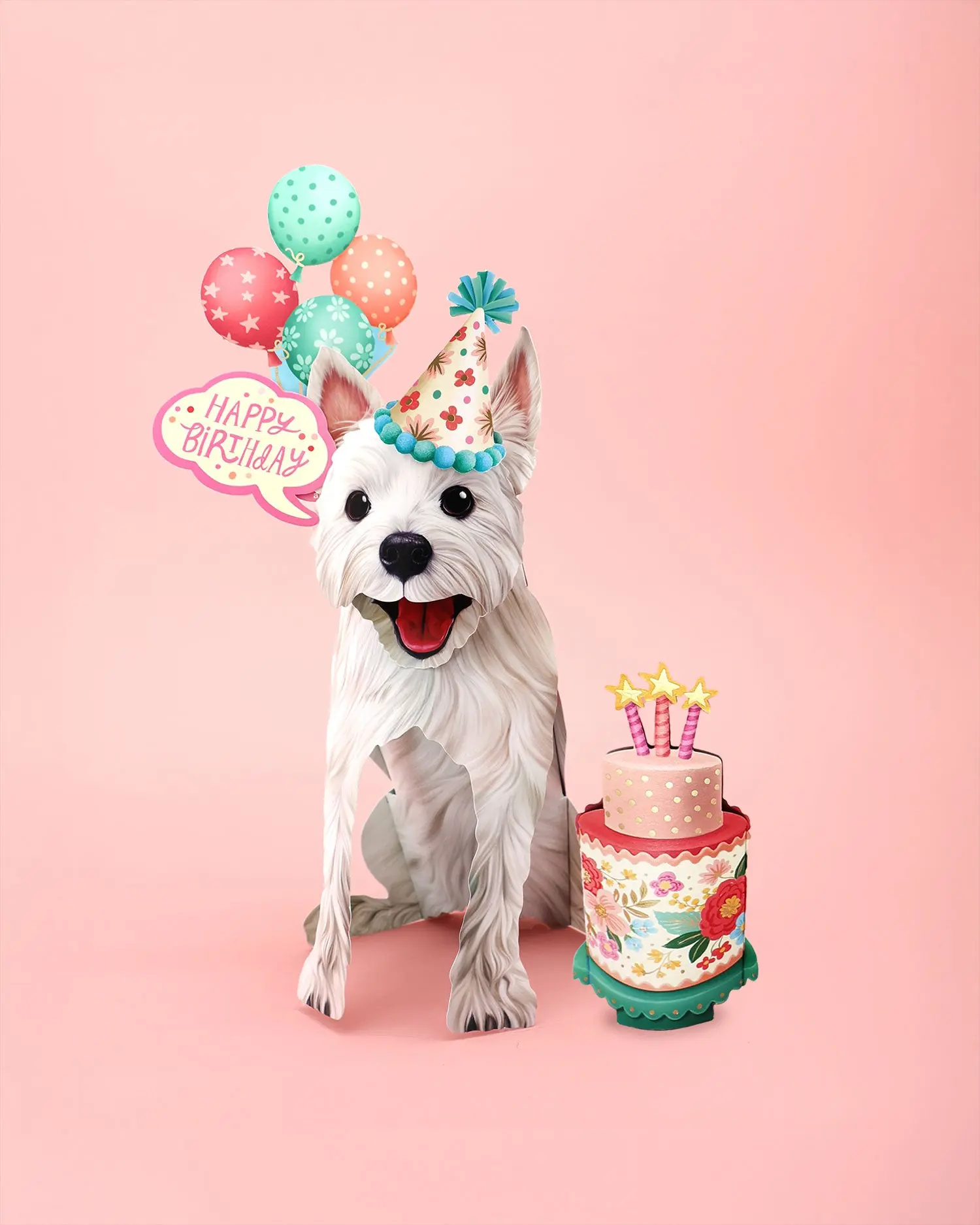 Birthday Westie Pop-Up Card - Image 4