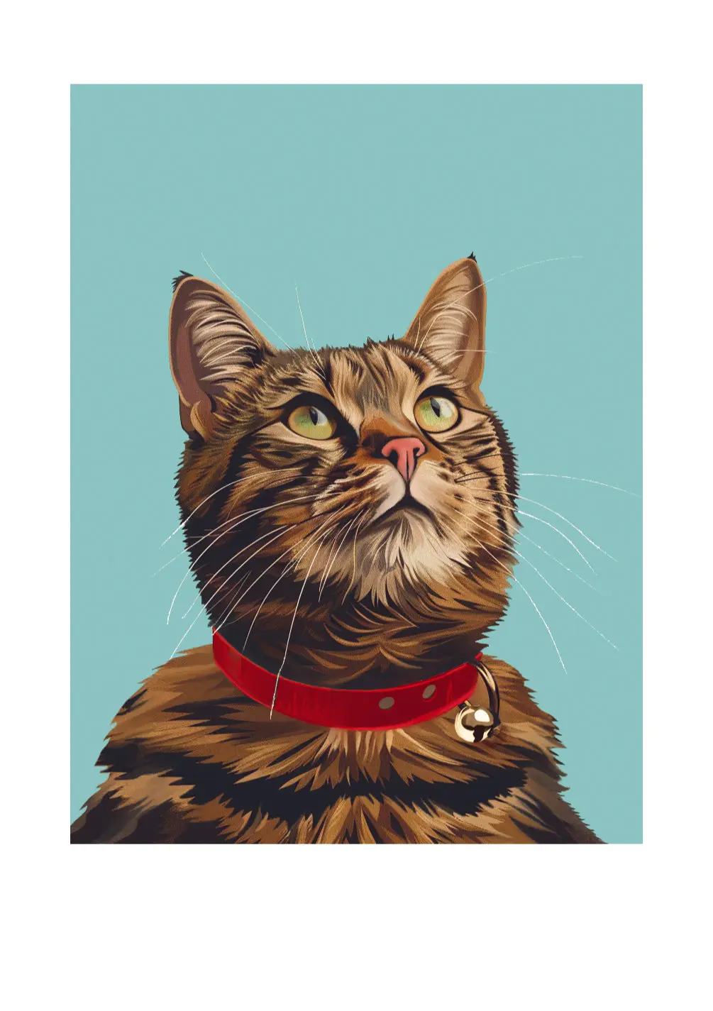 Brown Tabby Cat Card