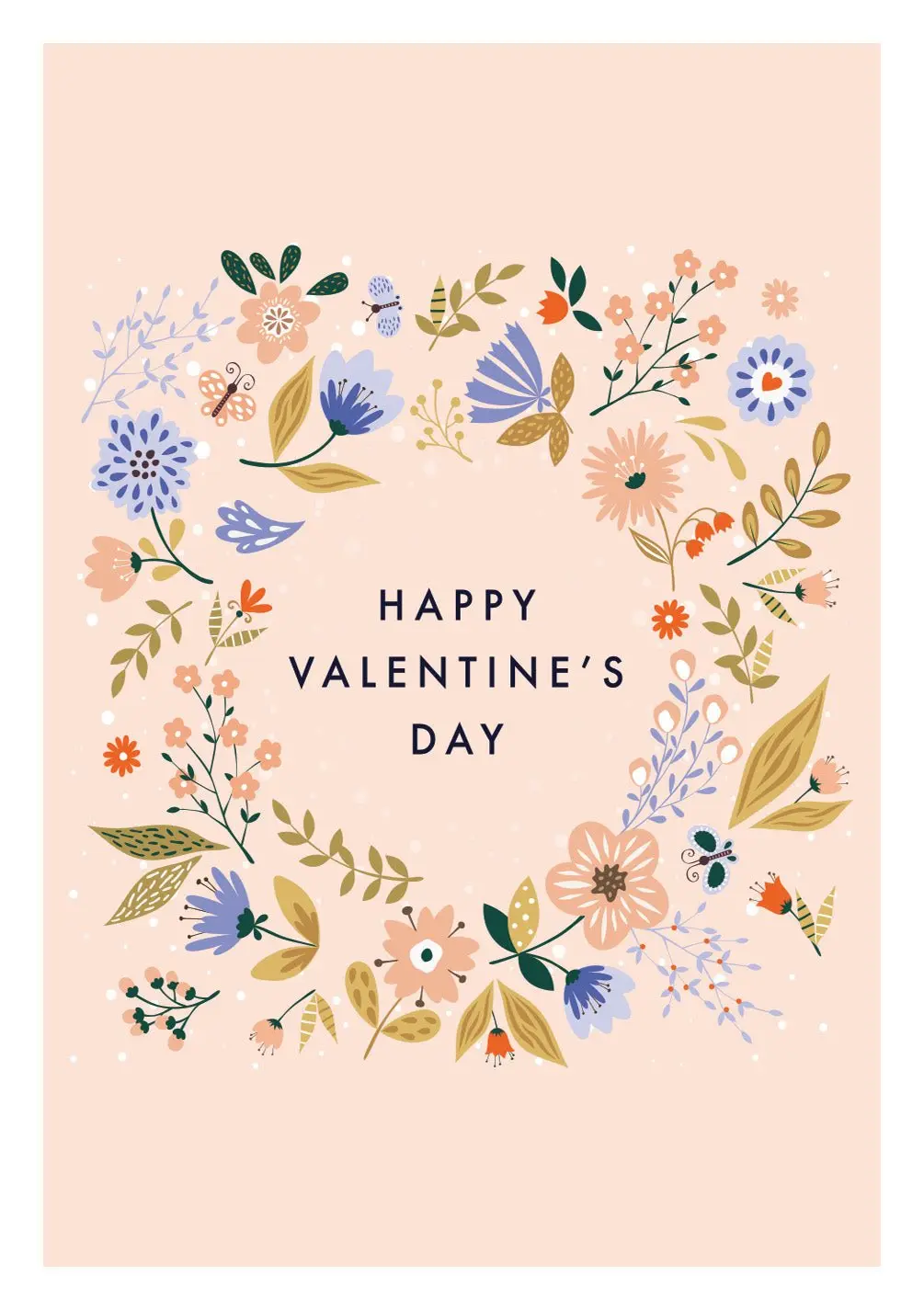 Happy Valentine's Day Wreath Card