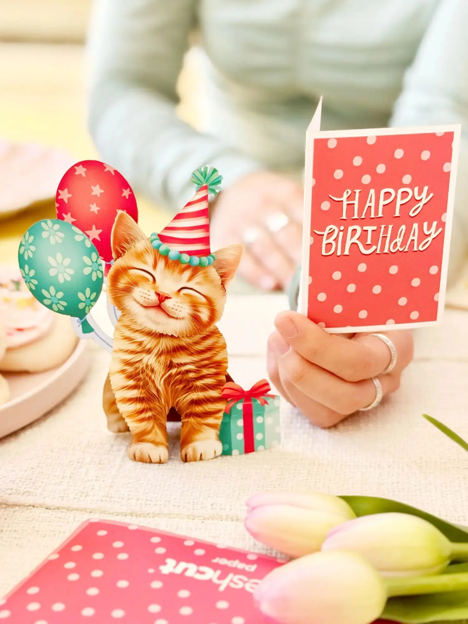 Mini Birthday Kitten Pop-Up Card - Image 4