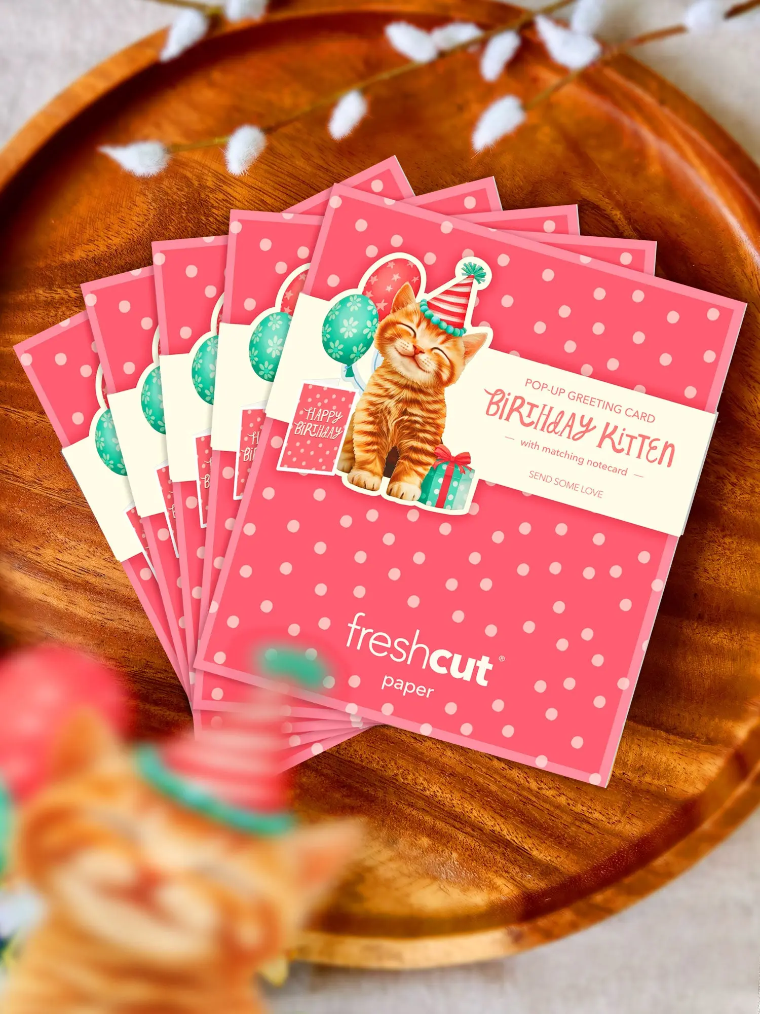 Mini Birthday Kitten Pop-Up Card - Image 5