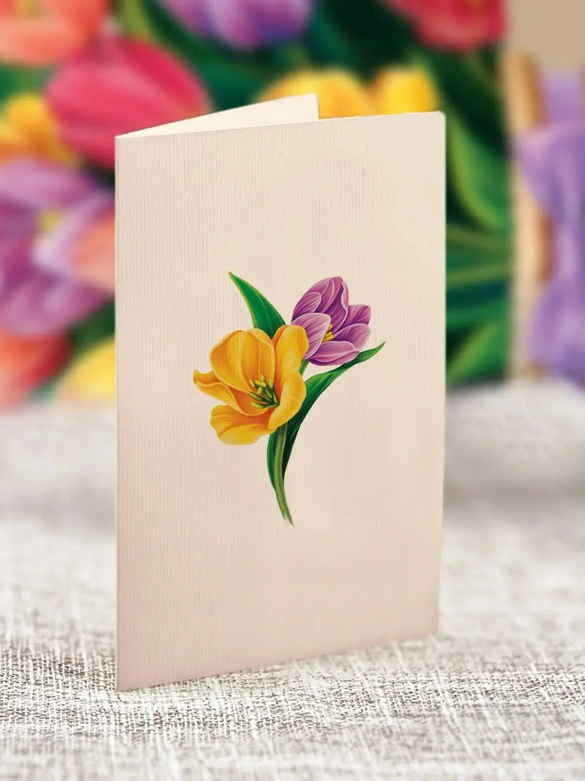 Mini Festive Tulips Pop-Up Card - Image 6