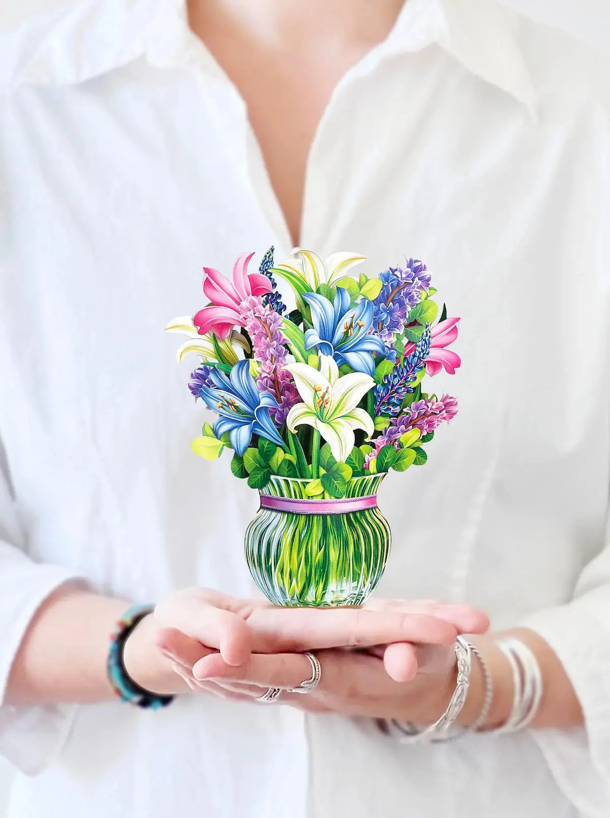 Mini Lilies & Lupines Pop-Up Card - Image 4
