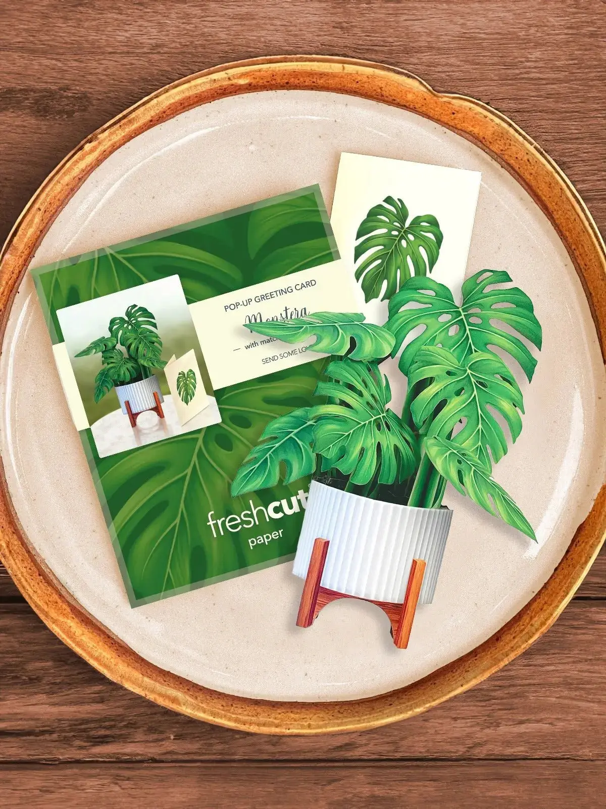 Mini Monstera Pop-Up Card - Image 5