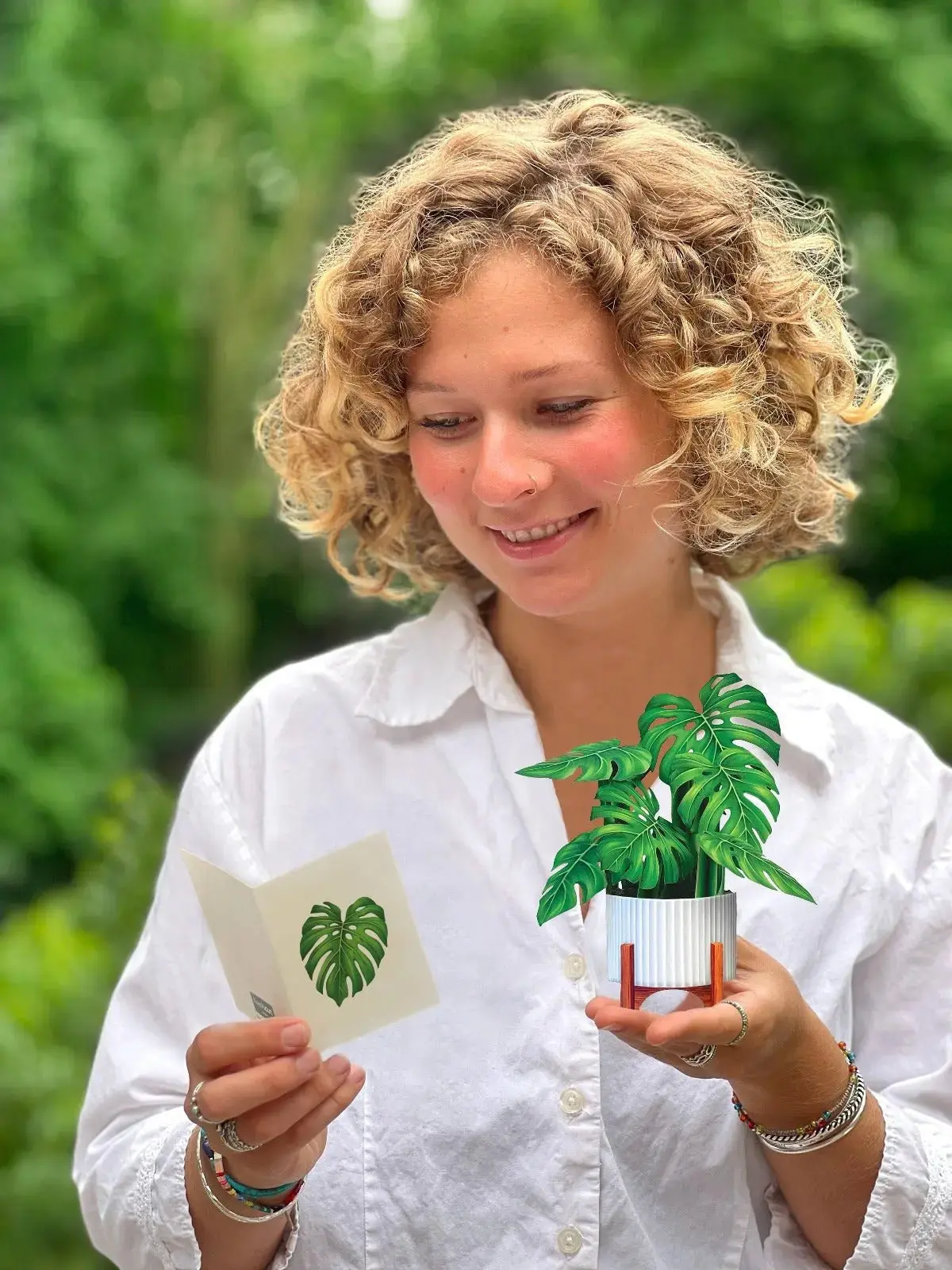 Mini Monstera Pop-Up Card - Image 6