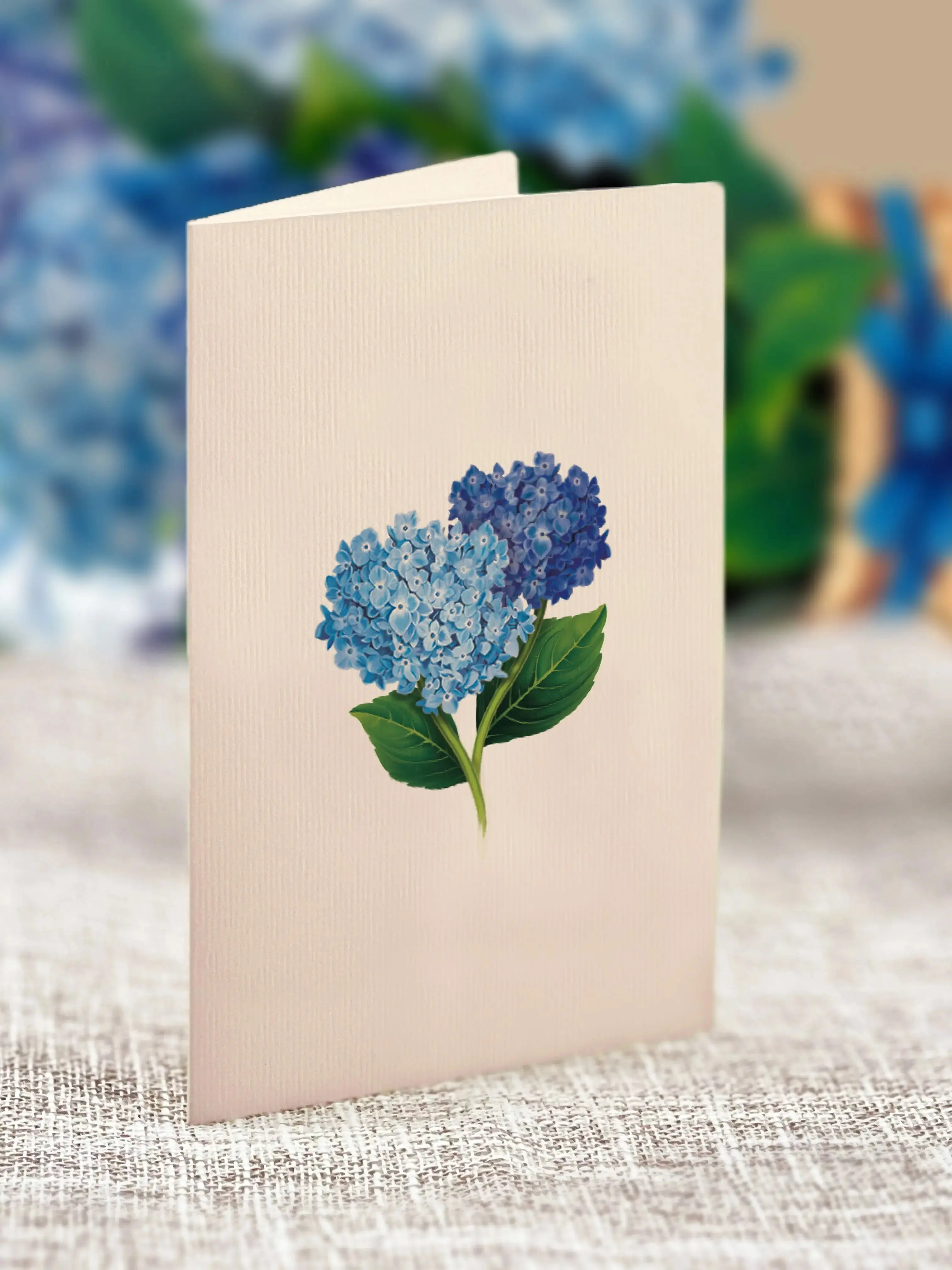 Mini Nantucket Hydrangeas Pop-Up Card - Image 5