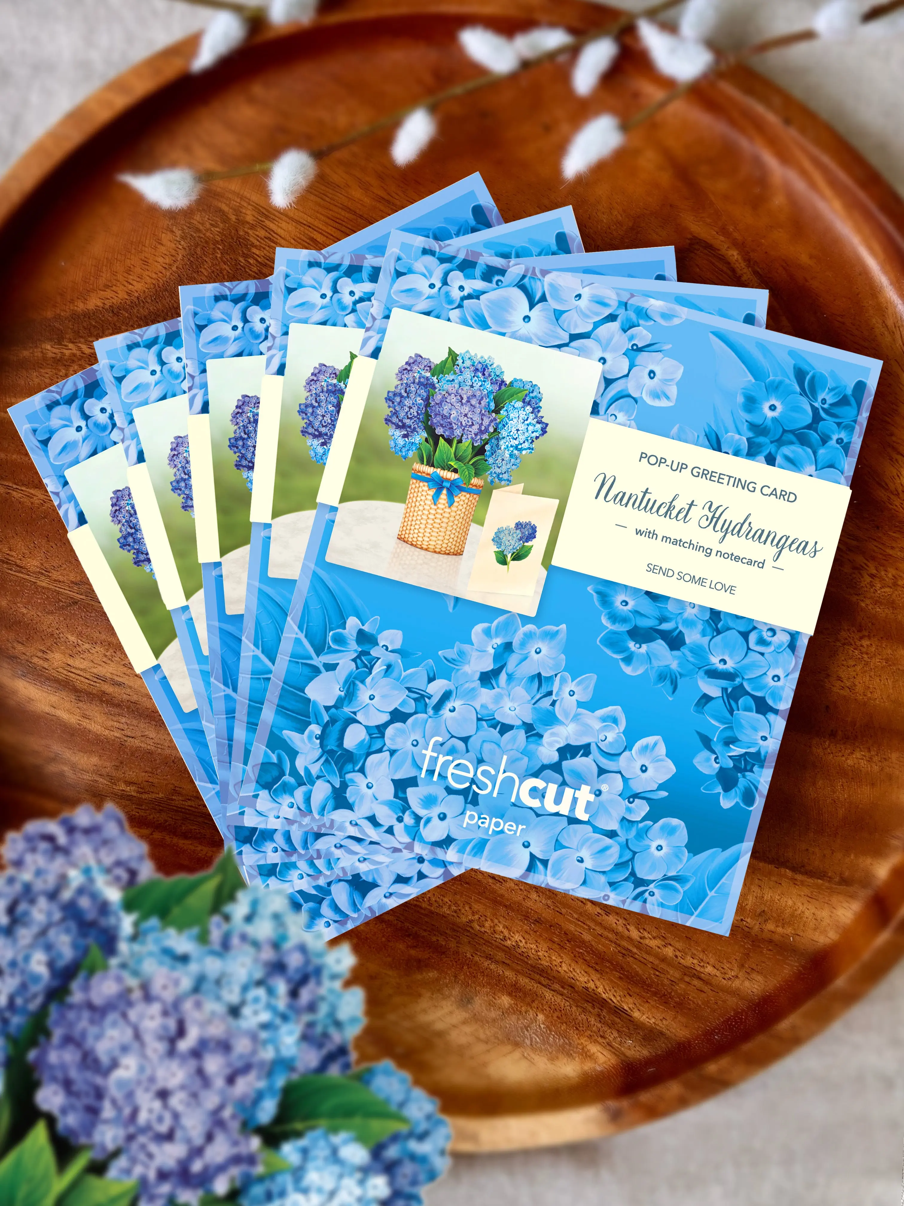 Mini Nantucket Hydrangeas Pop-Up Card - Image 8