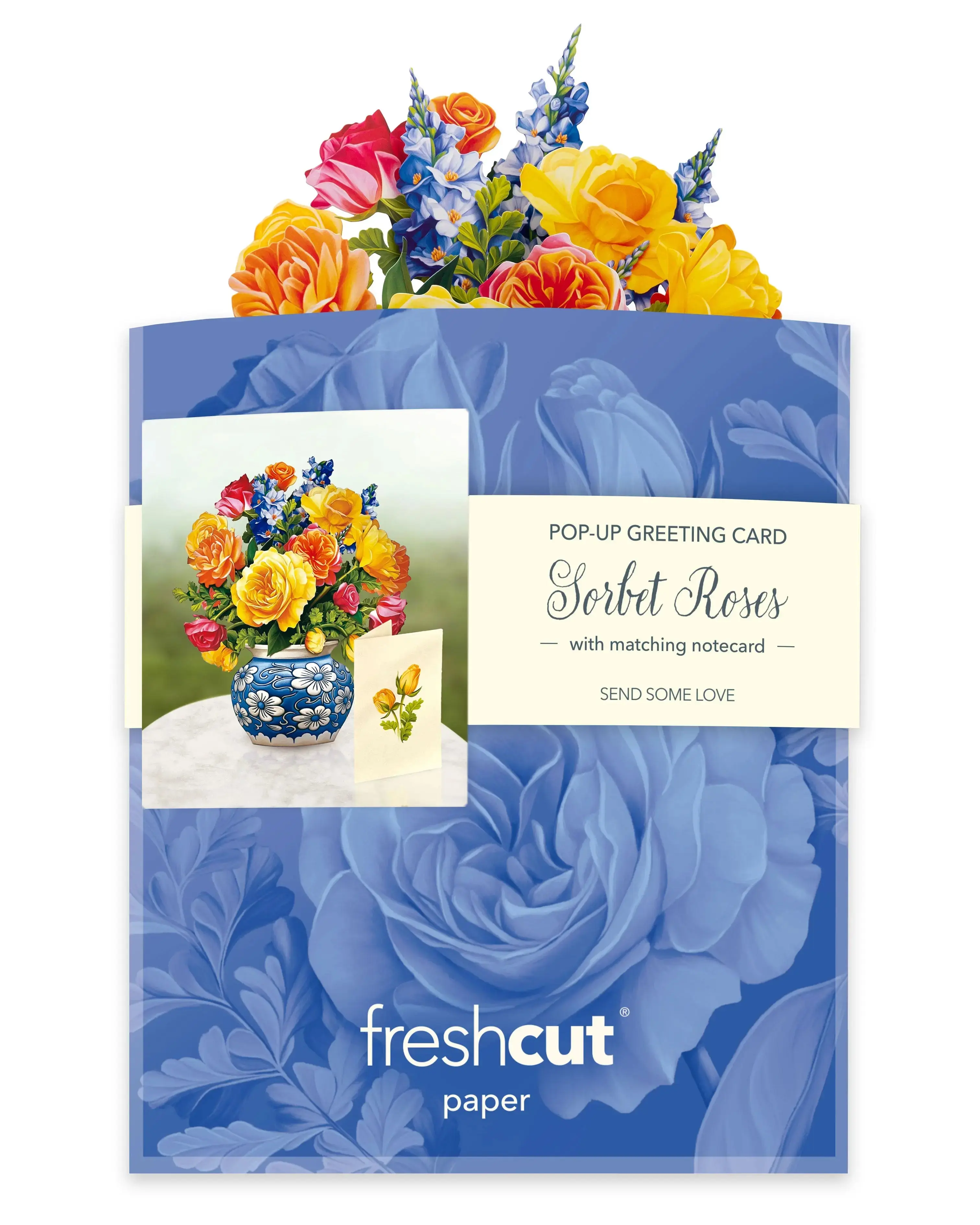 Mini Sorbet Roses Pop-Up Card - Image 4