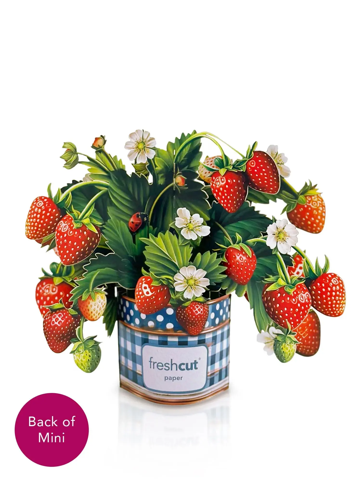 Mini Strawberry Blossom Pop-Up Card - Image 3