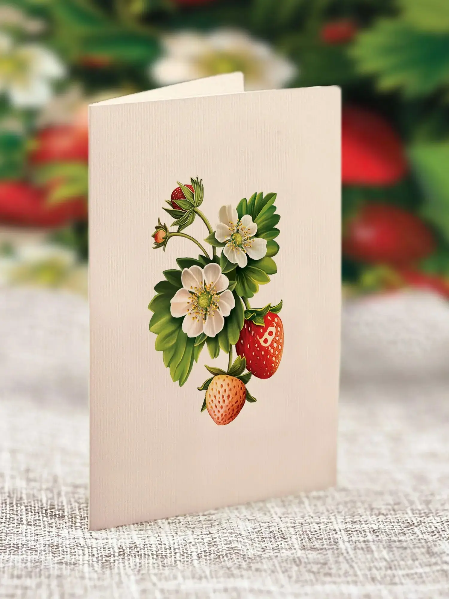 Mini Strawberry Blossom Pop-Up Card - Image 5