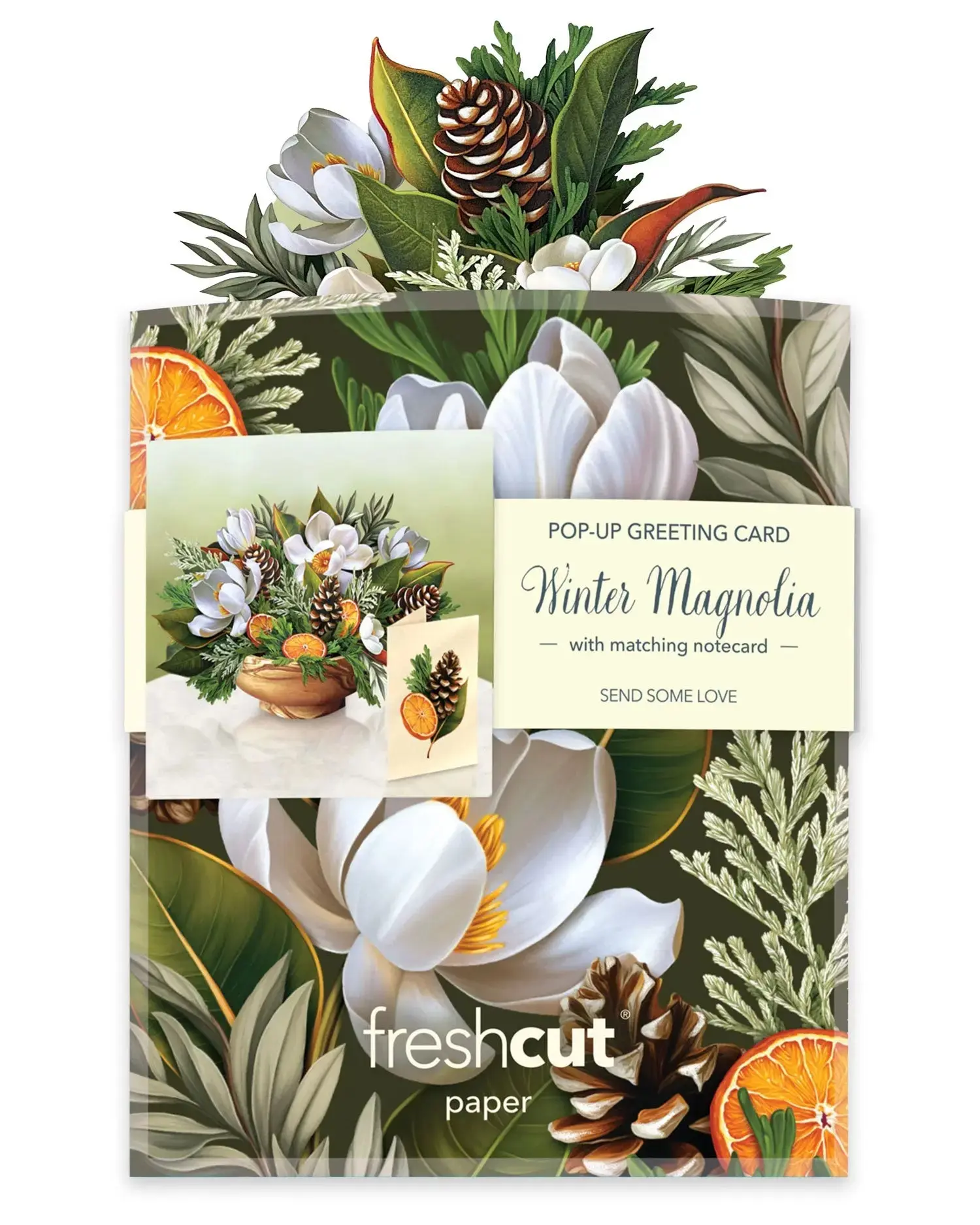 Mini Winter Magnolia Pop-Up Card - Image 5