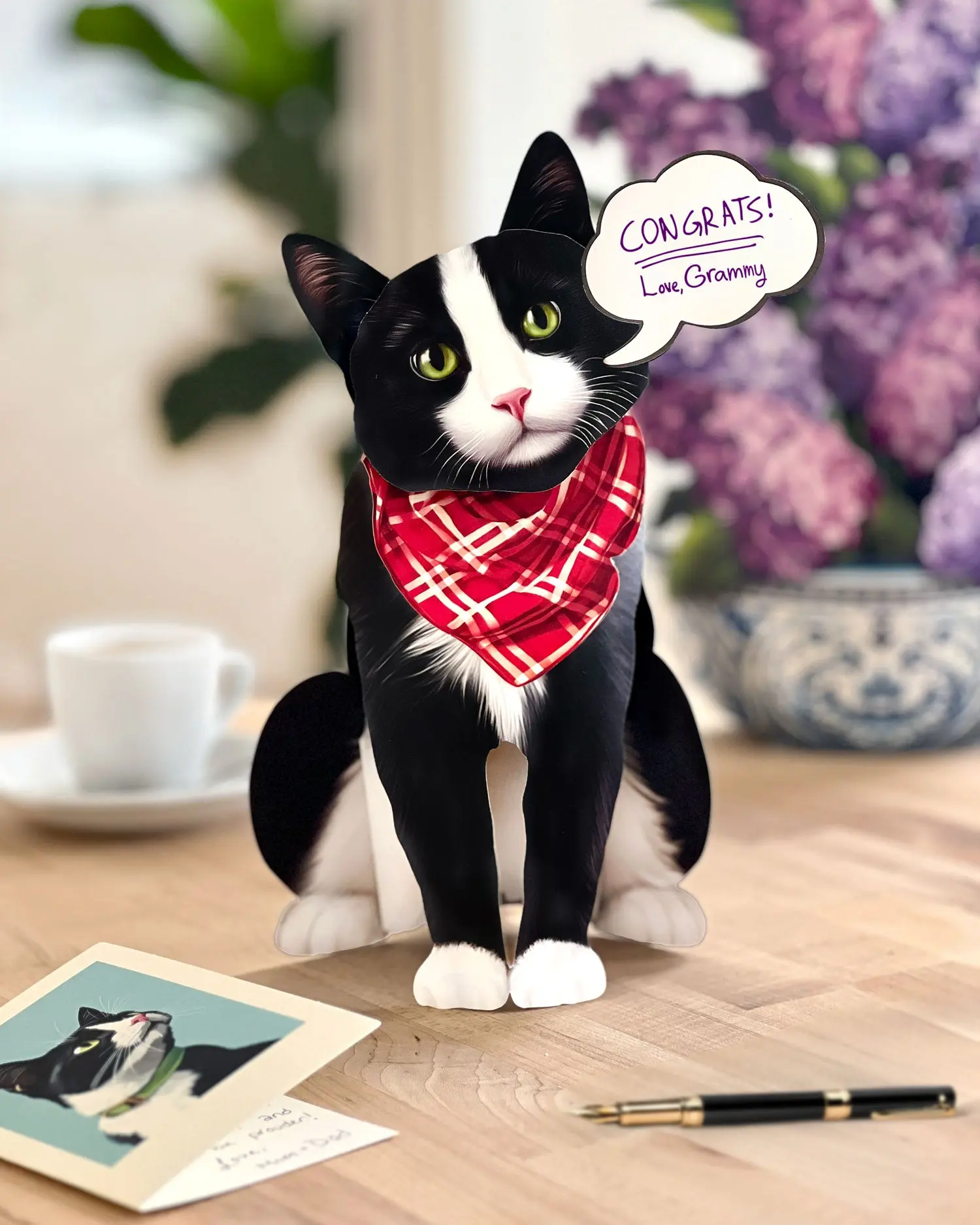 Tuxedo Cat Pop-Up Card - Image 4
